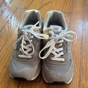 New Balance 574 Beige and White Sneakers